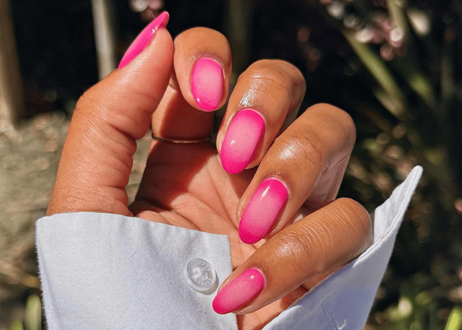Hot pink ombre nails